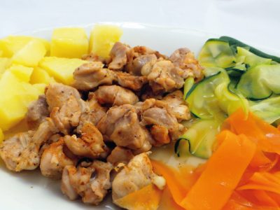 Pollo con verduras